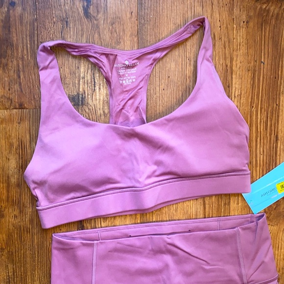 Mauve workout legging and bra set Antonio Melani - Picture 4 of 7
